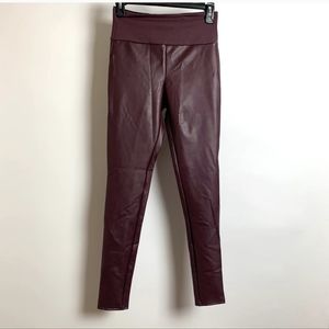 Assets by Spanx Faux Leather Legging - XL - Wineberry